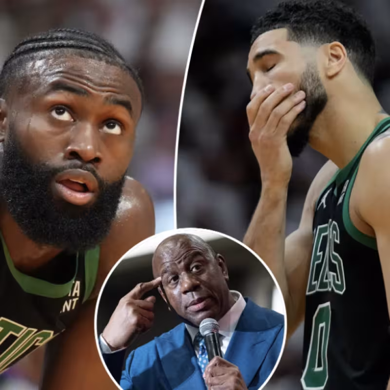 Magic Johson lamenta la victoria de los Celtics. 