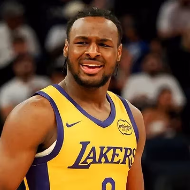 Bronny James, jugador de Los Angeles Lakers.