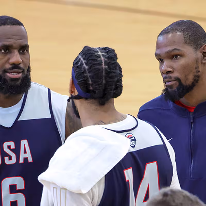 LeBron James, Anthony Davis, and Kevin Durant