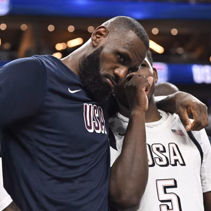 LeBron James and Anthony Edwards