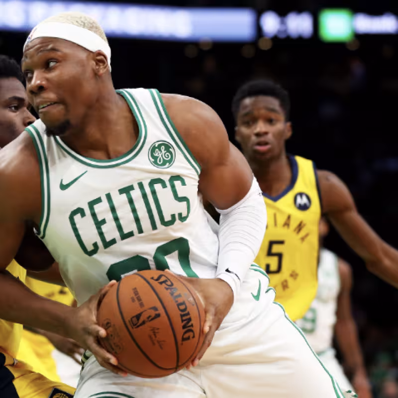 Yabusele, with the Boston Celtics jersey.