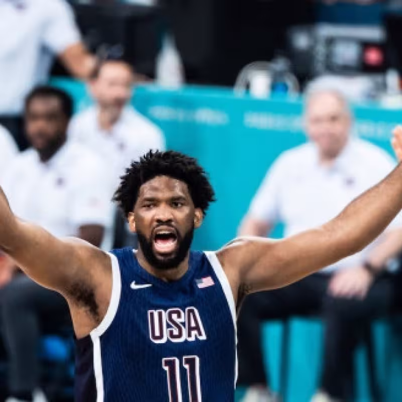 Joel Embiid, player for Team USA in the Olympic Games.