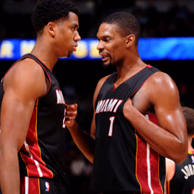 Hassan Whiteside and Chris Bosh