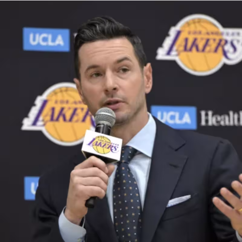 JJ Redick, coach of the Los Angeles Lakers.