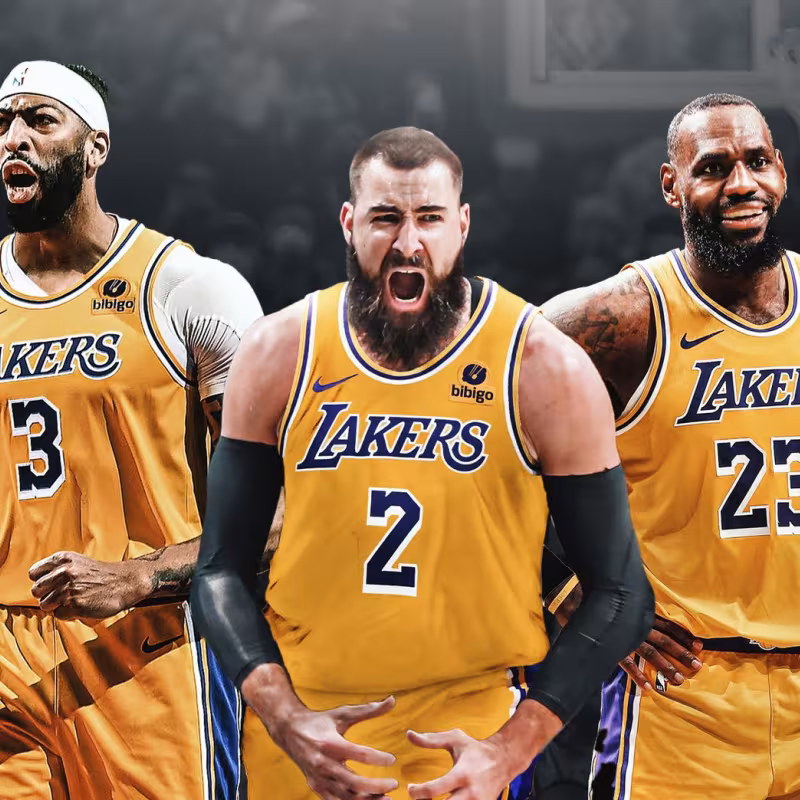 Anthony Davis, Jonas Valanciunas y LeBron James, posible frontcourt de Los Angeles Lakers