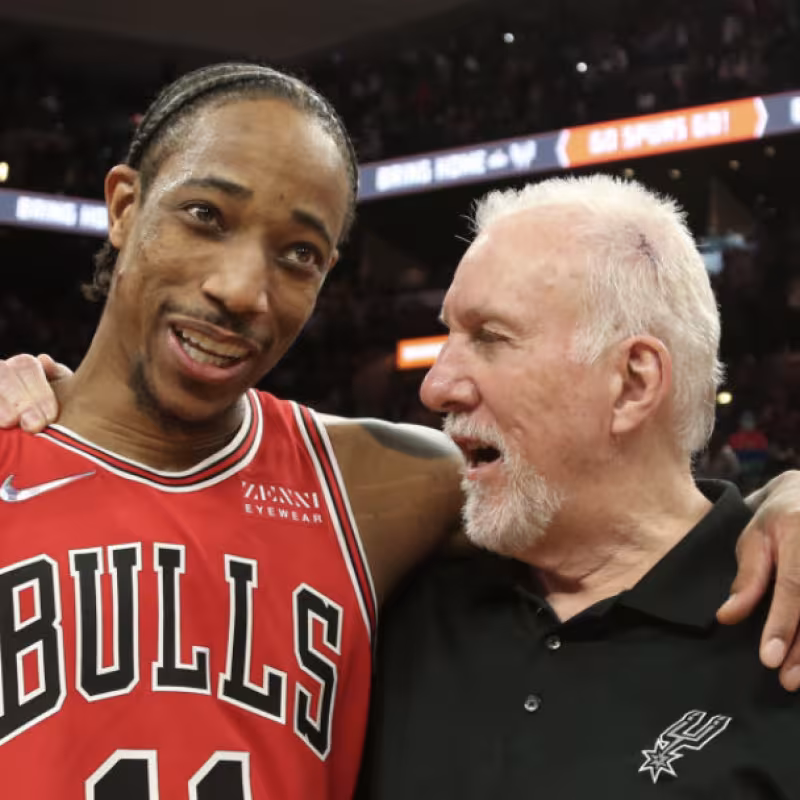 DeMar DeRozan, along with Gregg Popovich.