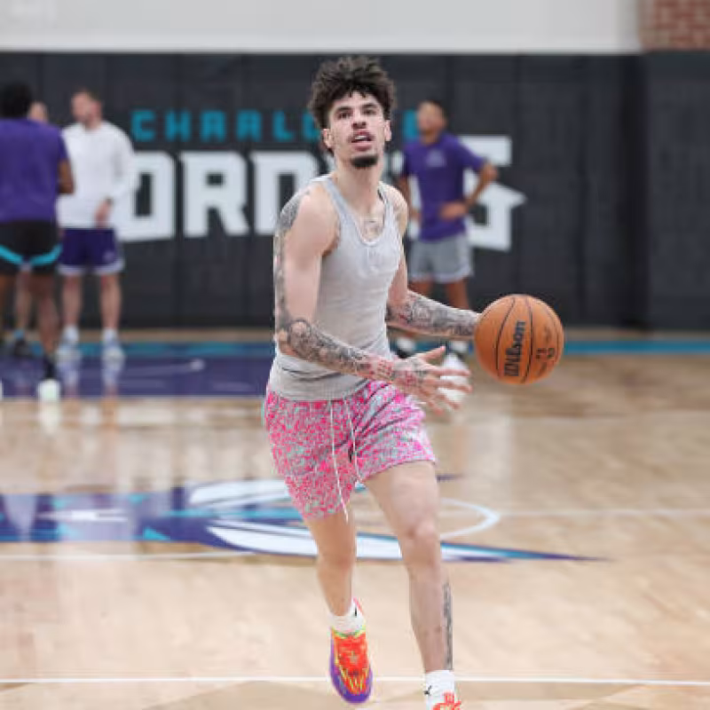 LaMelo Ball in Hornets' preseason. Photo: gettyimages