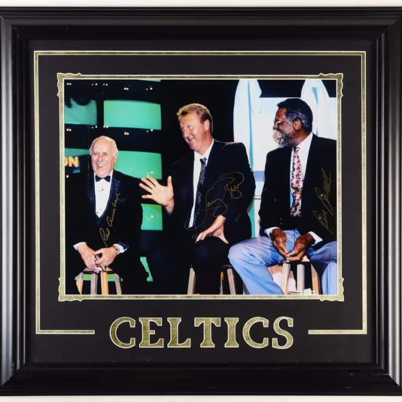 Red Auerbach, Larry Bird, and Bill Russell, the three most important people in the history of the Boston Celtics