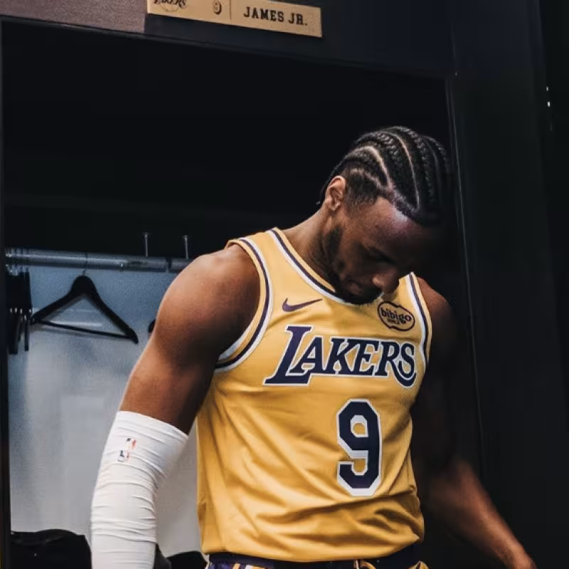 Bronny James, jugador de Los Angeles Lakers. 