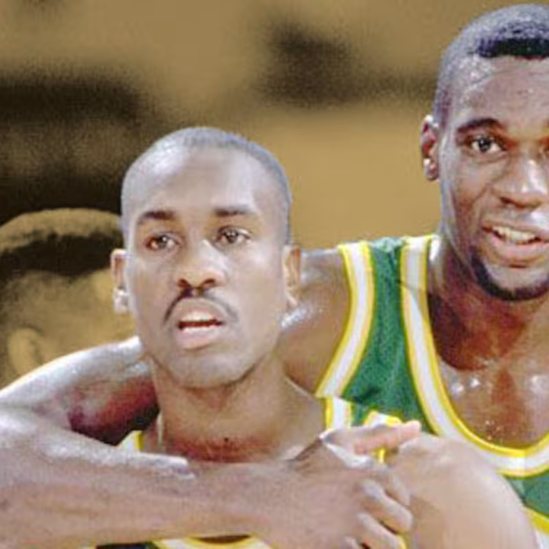 Gary Payton and Shawn Kemp, legends of the Seattle Supersonics.