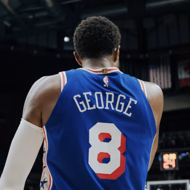 Paul George, star of the Philadelphia 76ers.