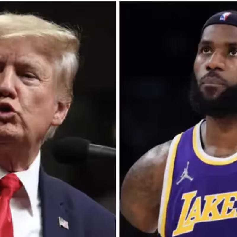 LeBron James, junto a Donald Trump. 