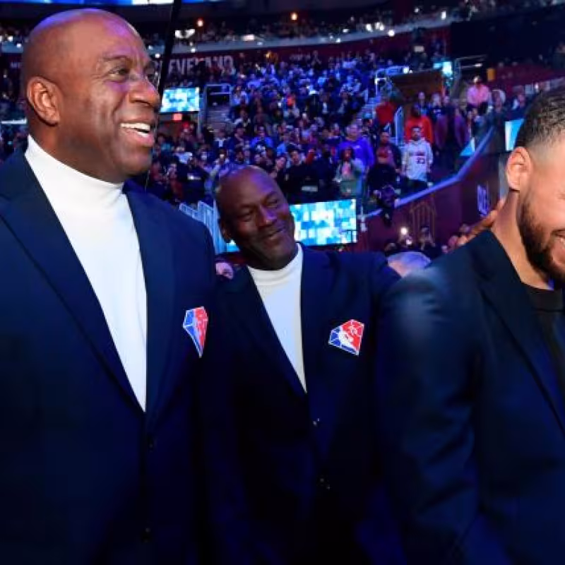 Magic Johnson, Michael Jordan y Stephen Curry