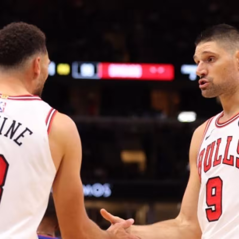 Zach LaVine and Nikola Vucevic, players of the Chicago Bulls.