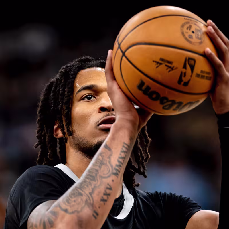 Stephon Castle, player for the San Antonio Spurs.