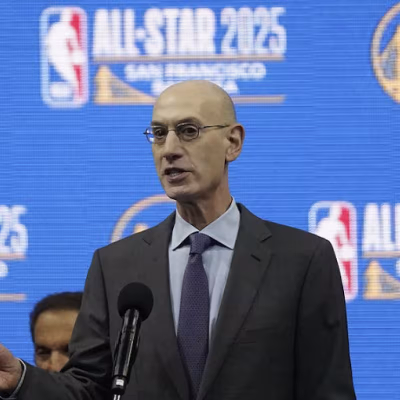 Adam Silver, comisionado de la NBA, hablando de NBA Europe.