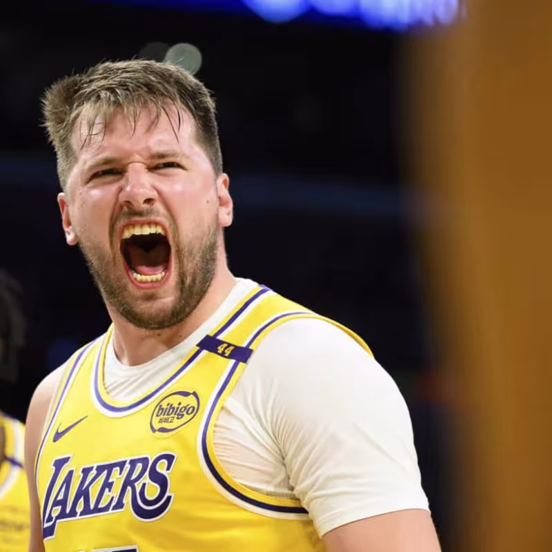 Luka Doncic, star of the Los Angeles Lakers.