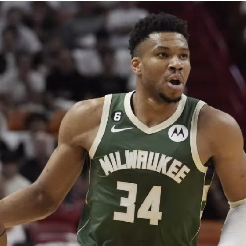 Giannis Antetokounmpo, star of the Milwaukee Bucks.