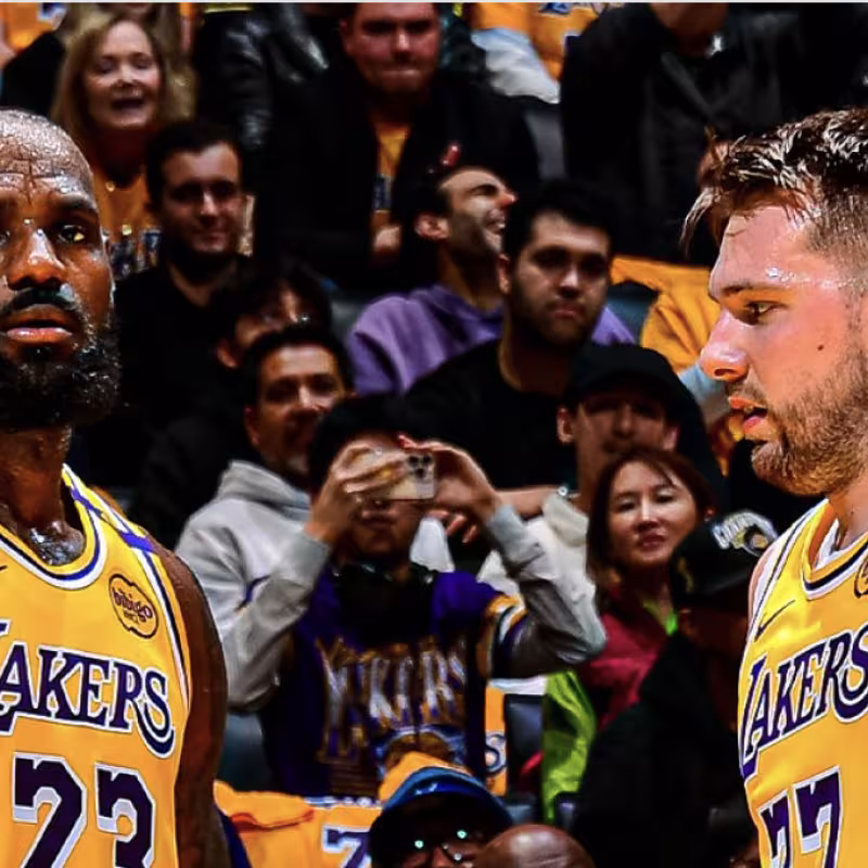 Luka Doncic, in his debut with the Los Angeles Lakers.