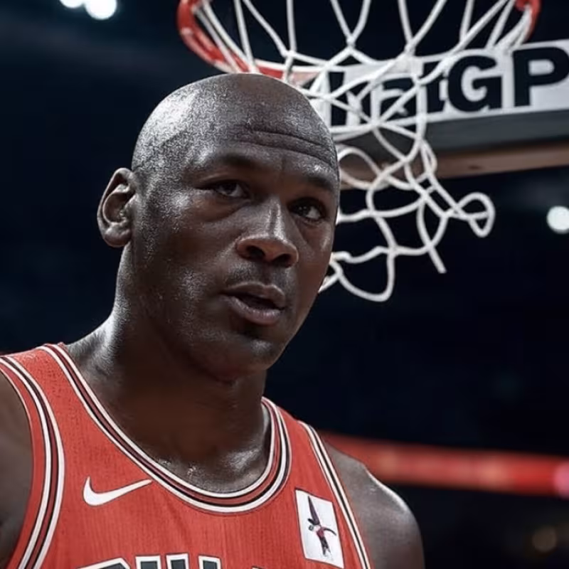 Michael Jordan, en una recreación de Grok. 