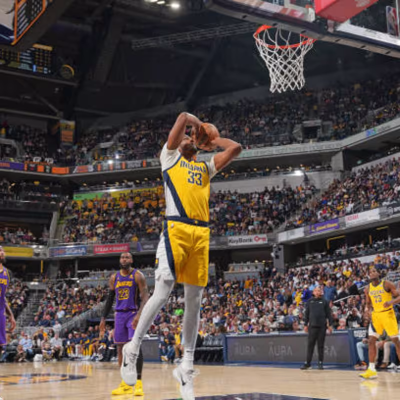 Myles Turner, a priority for the Lakers. Photo: gettyimages.