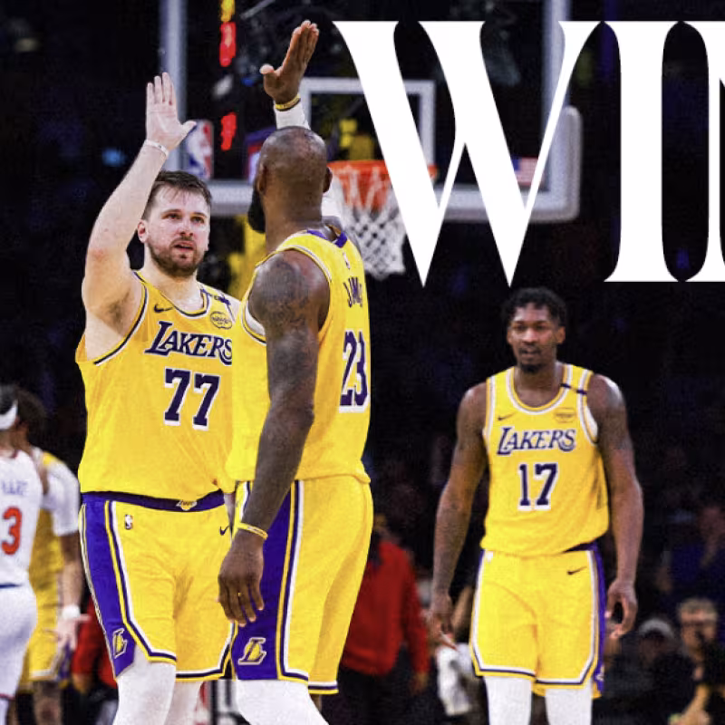LeBron James and Luka Doncic led the Lakers against the Knicks.
