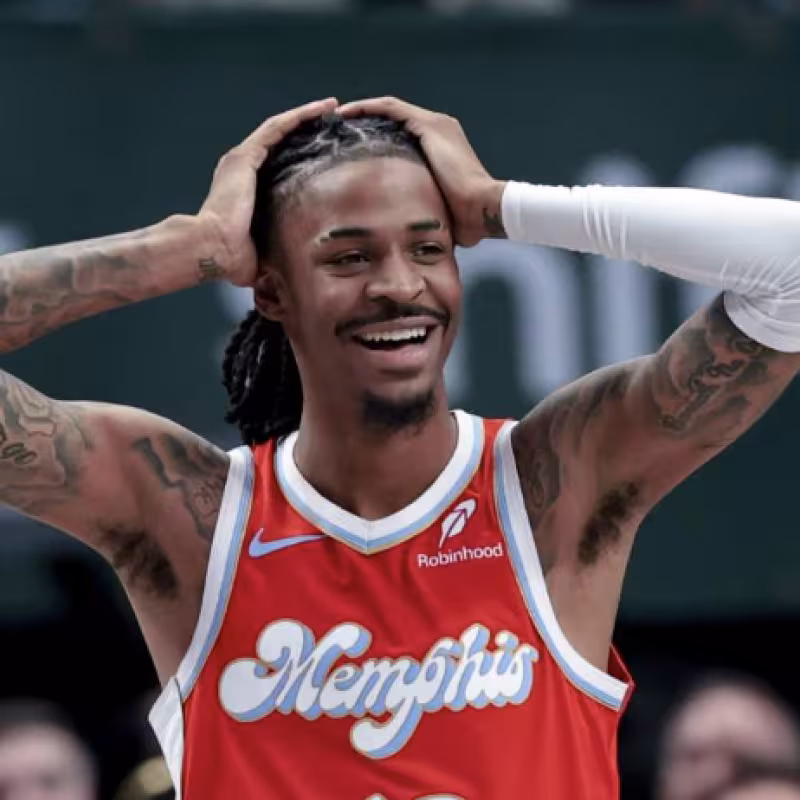 Ja Morant y su celebración haciendo explotar una granada.