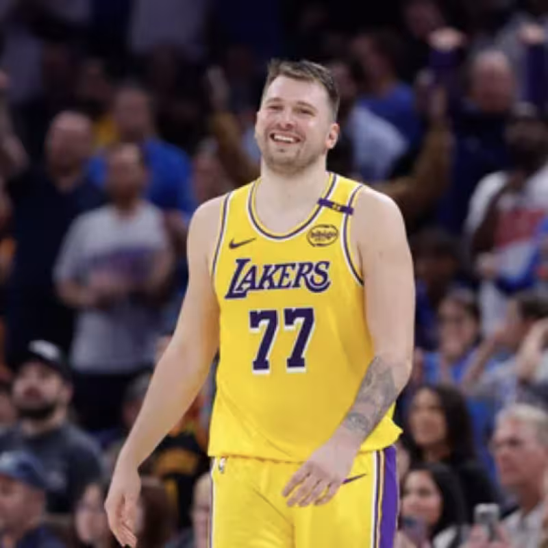 Luka Doncic, star of the Los Angeles Lakers.