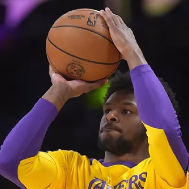 Bronny James, player for the Los Angeles Lakers.