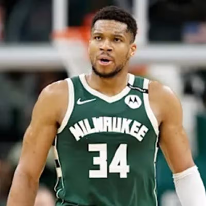 Giannis Antetokounmpo, star of the Milwaukee Bucks.