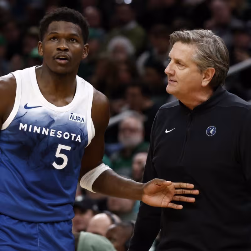 Anthony Edwards and Chris Finch, superstar and coach of the Minnesota Timberwolves