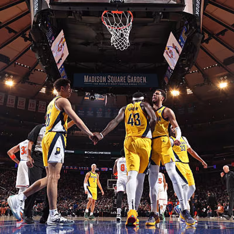Indiana Pacers win the Knicks second game. Photo: gettyimages