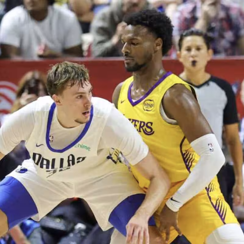 Cooper Flagg debuted in Las Vegas against the Lakers.