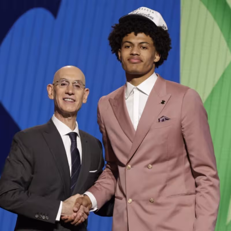Joan Beringer, chosen by the Minnesota Timberwolves in the 17th pick of the NBA Draft 2025.
