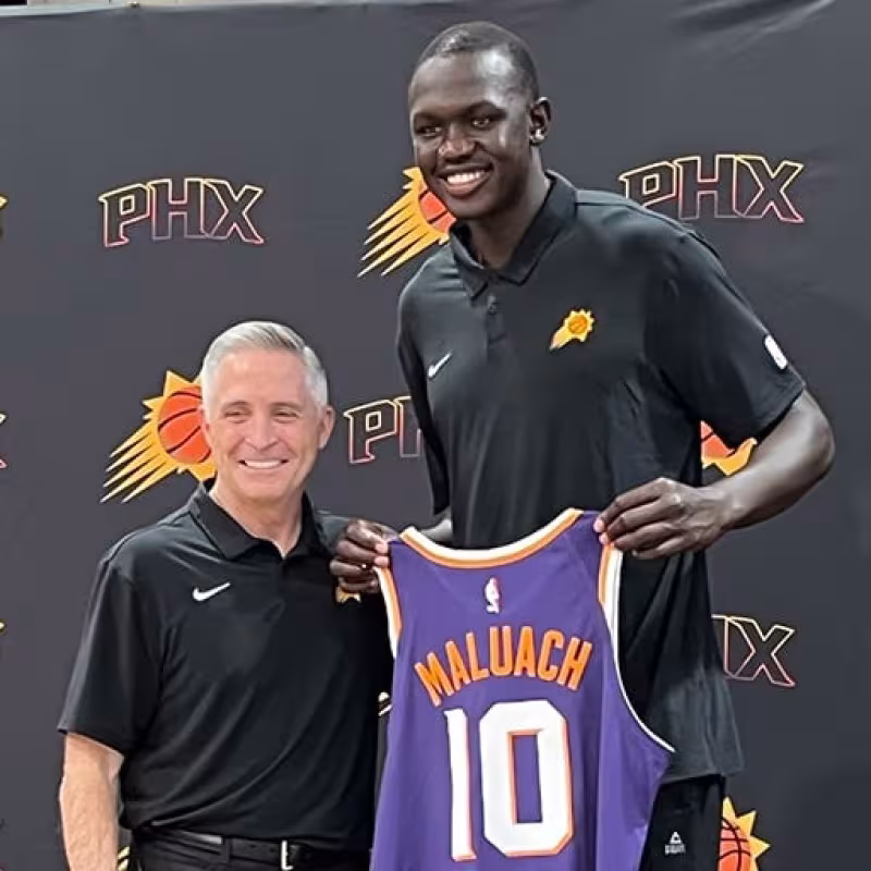 Khaman Maluach selected at 10th overall in the 2025 NBA Draft