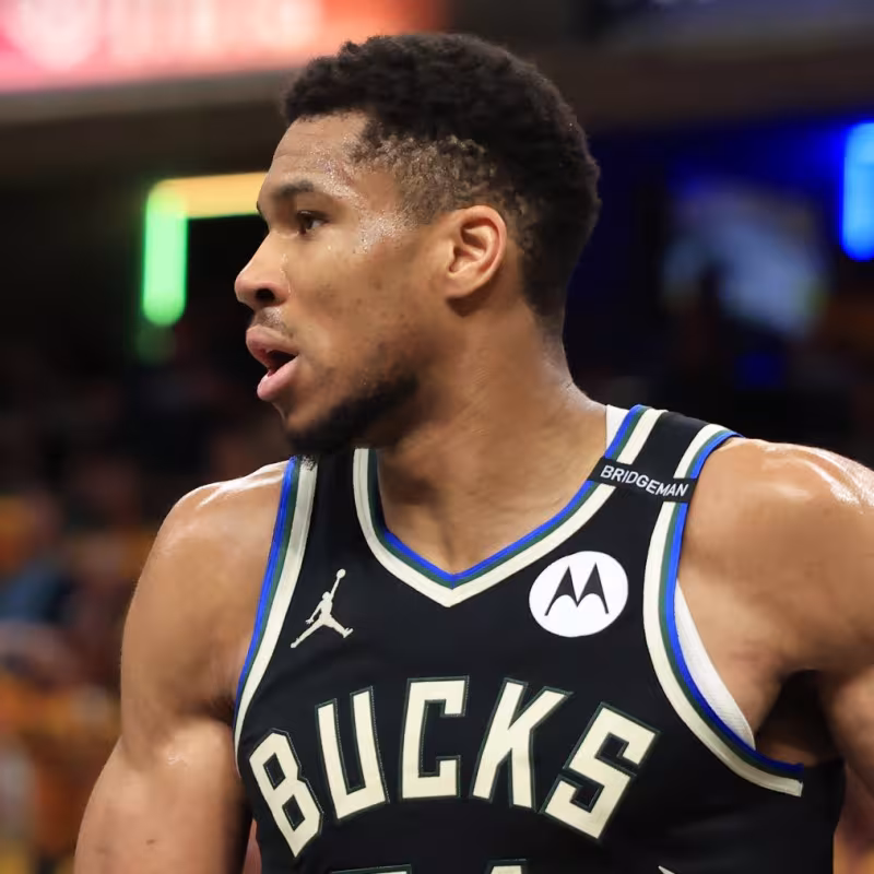 Giannis Antetokounmpo, superstar of the Milwaukee Bucks.