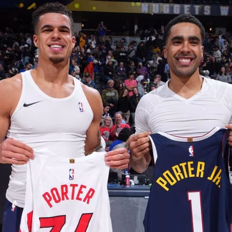 Michael Porter Jr. and Jontay Porter, brothers and NBA players.