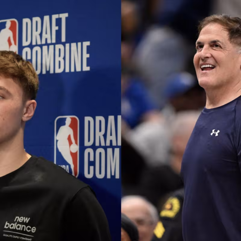 Mark Cuban, alongside Cooper Flagg.