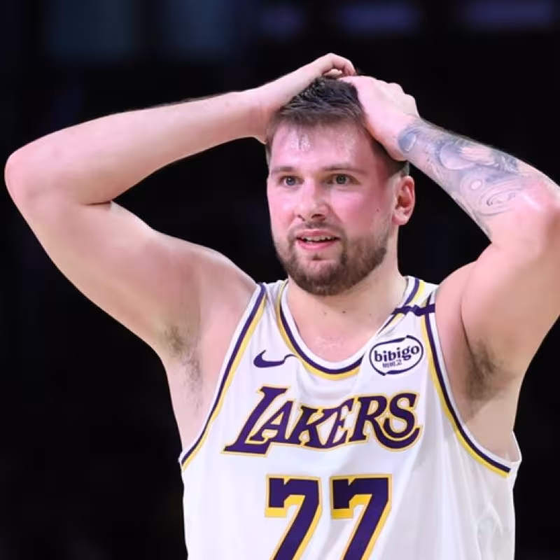 Luka Doncic, star of the Los Angeles Lakers.