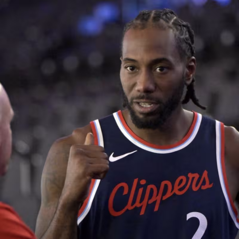 Kawhi Leonard, speaking with Steve Ballmer.