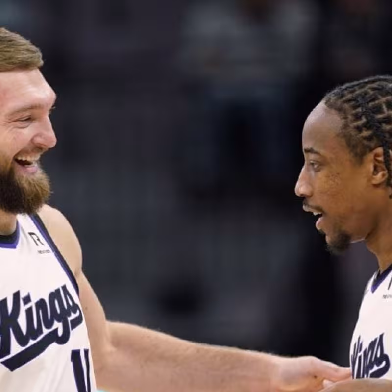 Domantas Sabonis and DeMar DeRozan, stars of the Sacramento Kings