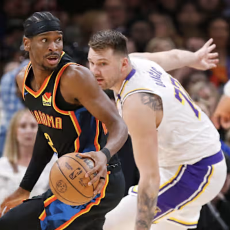 Shai Gilgeous-Alexander and Luka Doncic, NBA stars.