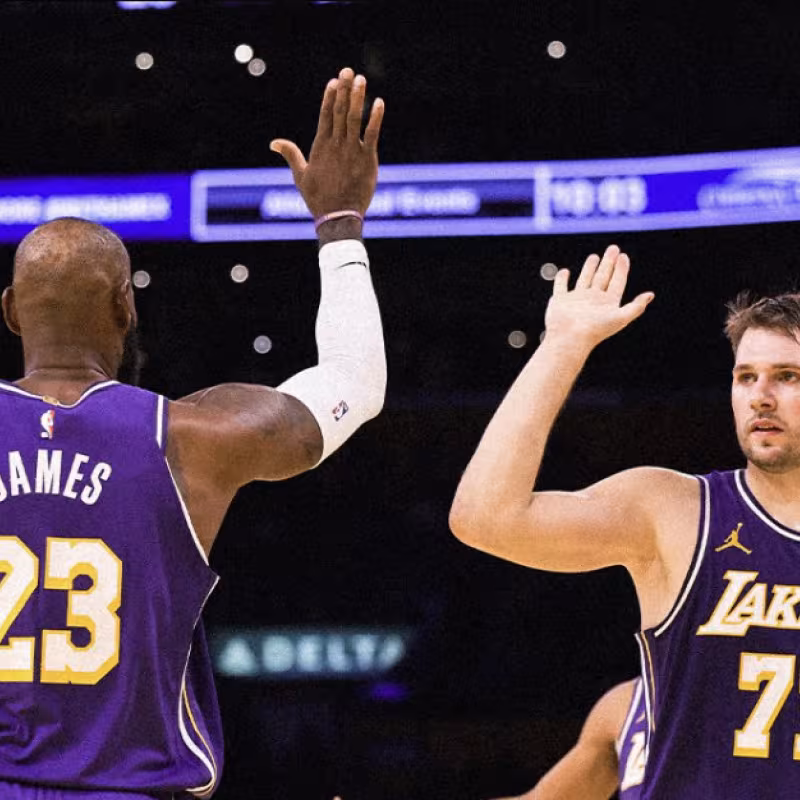 Doncic, alongside LeBron in the Clippers vs. Lakers.