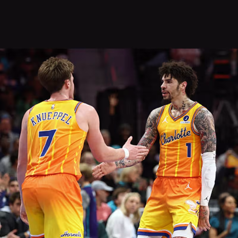 Charlotte Hornets, quinteto de lujo. Foto: gettyimages