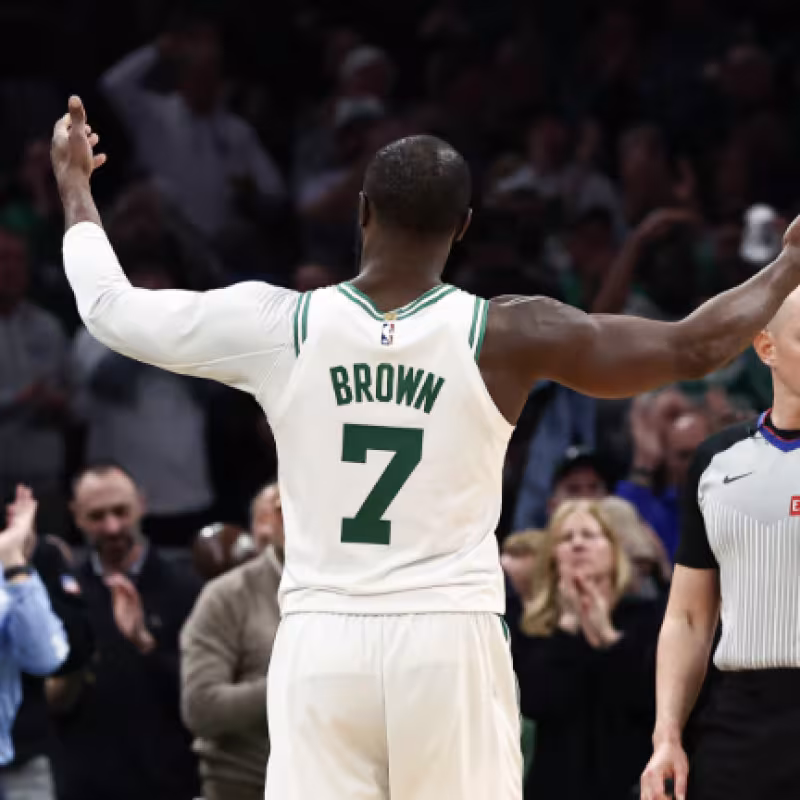 Jaylen Brown, estrella de Boston Celtics. 