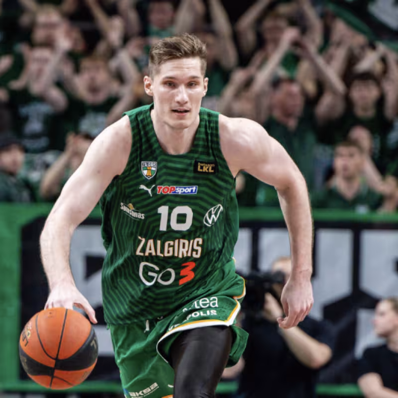 Azuolas Tubelis, estrella emergente de Zalgiris Kaunas