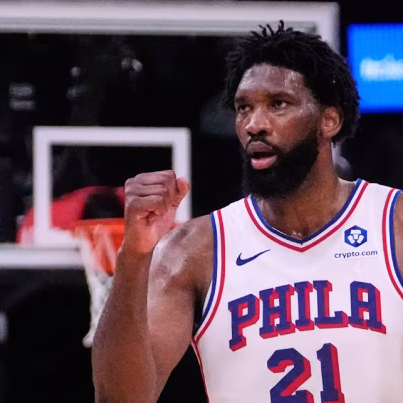 Joel Embiid, star of the Philadelphia 76ers.