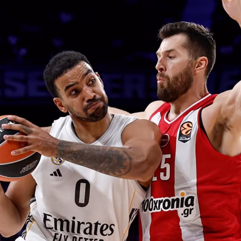 Real Madrid vs. Olympiacos. Fuente: @RMBaloncesto