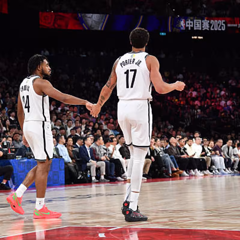 Cam Thomas and Michael Porter Jr. Photo: gettyimages