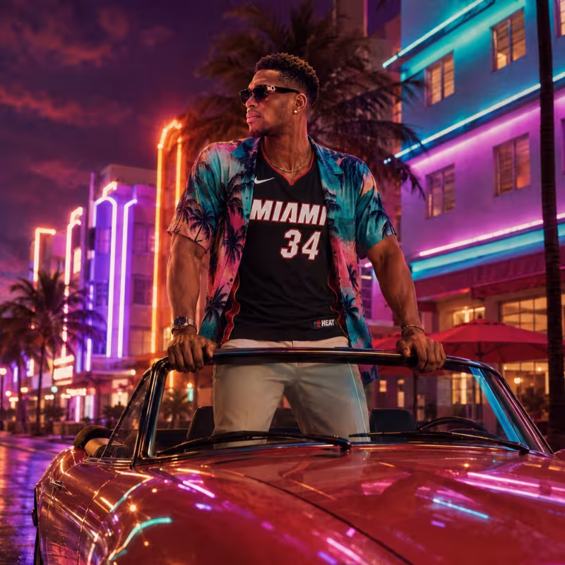 Giannis Antetokounmpo, nuevo jugador de Miami Heat.